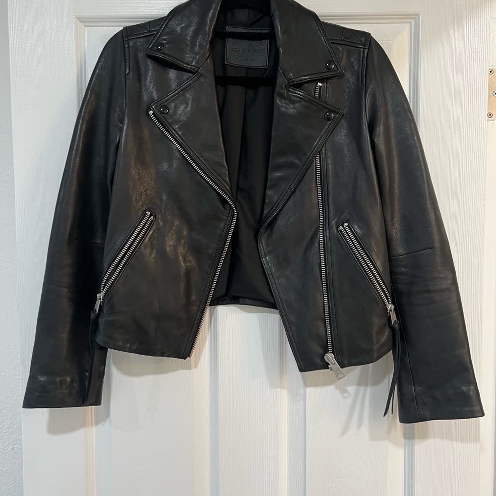 Black Leather Biker Jacket